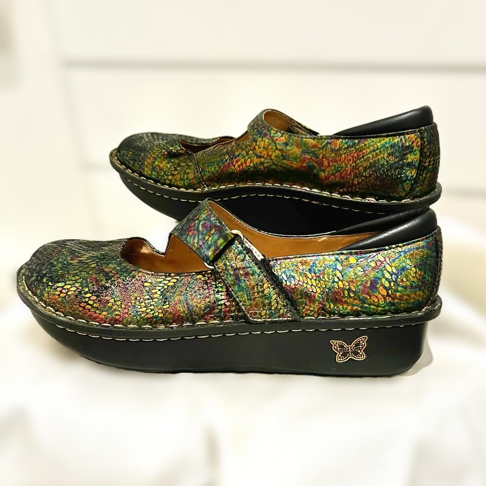 Alegria Dayna Thrones Iridescent Multicolored  Mary Jane Sz 9.5